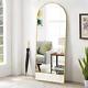 Koonmi Arch Mirror Full Length, Large Free Standing 52 X 161 Cm, Gold