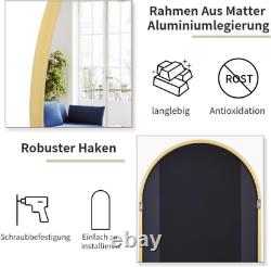 Koonmi Arch Mirror Full Length, Large Free Standing 52 x 161 cm, Gold