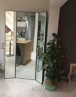 LARGE MIRROR Full Length 190cm Folding Heavy Iron Frame, 3 Parts FREE STANDING