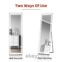 LED Dressing Mirror Full Length Mirror With Lights Large Standing/Wall Mounted