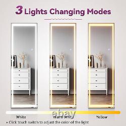 LED Large Full Length Mirror With Lights Free Standing Wall Mounted 160×50cm