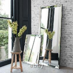 LUNA Extra Large Modern Frameless Wall Leaner Full Length Floor Mirror 70 x 30