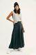 Ladies Free People Cp Shades Lily Cotton Maxi Skirt Sold Out Teal Maroon L Nwt
