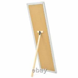 Large 150cm Mirror Full Length Wooden Bedroom Hallway Free Standing Silver Gloss