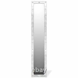 Large 150cm Mirror Full Length Wooden Bedroom Hallway Free Standing Silver Gloss