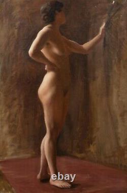 Large 1909 Full Length Nude Portrait Of A Lady by Margaret Lindsay Williams