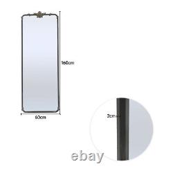 Large 5FT Antique Full Length Wall Mirror Metal Frame Cloakroom Dressing Mirror