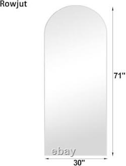 Large 71x30 Arched Full Length Mirror Mirror Full Length 71L x 30W White