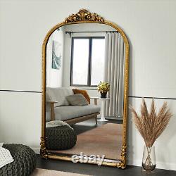 Large 75 68 Antique Ornate Carved Full Length Wall Leaner Mirror Wooden Frame