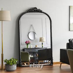 Large 75 68 Antique Ornate Carved Full Length Wall Leaner Mirror Wooden Frame