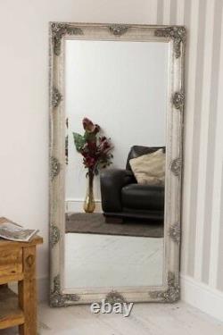 Large Abbey Leaner Full length Silver Wall Mirror 5Ft5 X 2Ft7 168cm X 78cm New