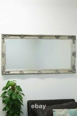 Large Abbey Leaner Full length Silver Wall Mirror 5Ft5 X 2Ft7 168cm X 78cm New