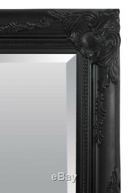 Large Antique Full Length Ornate Styled Black Mirror 5Ft7 X 2Ft7 170cm X 79cm