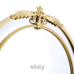 Large Antique Gold Arch Ornate French Full Length Dress Leaner Wall Mirror 120cm