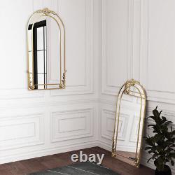 Large Antique Gold Ornate Mirror Vintage Classic Full Length Dressing Wall Mount