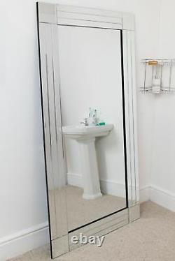 Large Bathroom Full length long Venetian Wall Mirror 5Ft9 X 2Ft9 174cm X 85cm