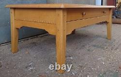 Large Chunky Coffee Table with Single Full Length Drawer