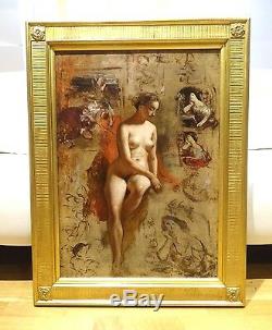 Large Circa 1900 Full Length Studio Nude Lady Portrait Frank Owen SALISBURY