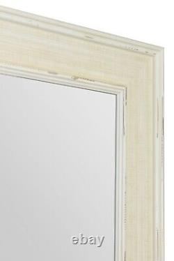 Large Cream Mirror Antique Full Length Leaner Wall Bevelled Mirror 190cm x 88cm
