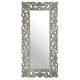 Large Decorative Wall Mirror Hand Carved Grey Painted Ornate Full Length Mirror