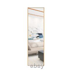 Large Floor Mirror with Aluminum Alloy Frame Free Standing Full Length 140x40cm
