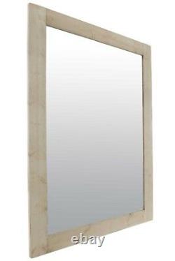 Large Full Length Leaner White Solid Wood Wall Mirror 7Ft X 5Ft 213cm X 152cm