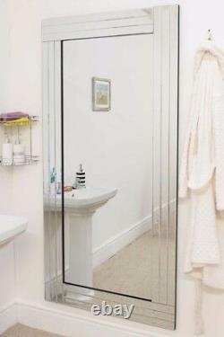 Large Full Length Learner Bathroom Modern Wall Mirror 5Ft8 X 2Ft9 174cm X 85cm