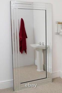 Large Full Length Learner Bathroom Modern Wall Mirror 5Ft8 X 2Ft9 174cm X 85cm