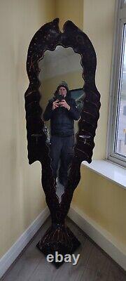 Large Full Length Metal Sculptural Fish Mirror. Steel