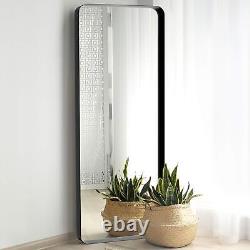 Large Full Length Mirror 165x54cm Leaning Wall Floor Tall Metal Black