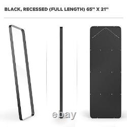 Large Full Length Mirror 165x54cm Leaning Wall Floor Tall Metal Black