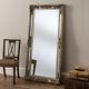 Large Full Length Silver Shabby Chic Antique Leaner Floor Wall Mirror 175 X 84cm