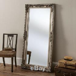 Large Full Length Silver shabby chic Antique Leaner Floor wall Mirror 175 x 84cm