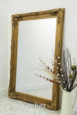 Large Gold Antique Full Length Wall / Leaner Bevelled Mirror 185x123cm RRP £370