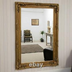 Large Gold Antique Full Length Wall / Leaner Bevelled Mirror 185x123cm RRP £370