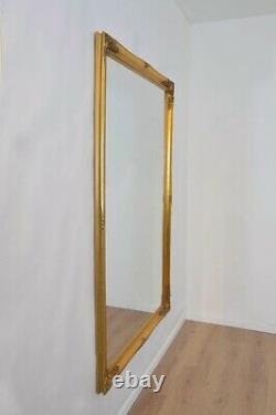 Large Gold Antique Ornate Full Length Leaner Long Wall Mirror 167cm X 106cm