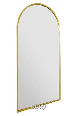 Large Gold Framed Arched Leaner-Wall Mirror 71 X 35 180 x 90cm MirrorOutlet