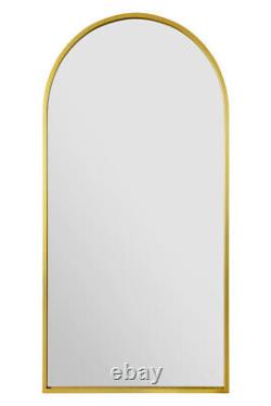 Large Gold Framed Arched Leaner-Wall Mirror 71 X 35 180 x 90cm MirrorOutlet