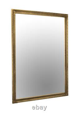 Large Gold Full Length Long Antique Wood Wall Mirror 6ft7 x 4ft7 200 x 140cm