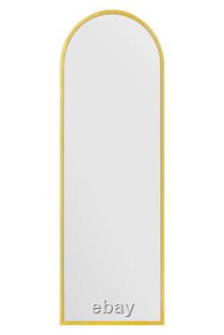 Large Gold Metal Framed Arched Garden Mirror 71 X 24 180 x 60cm MirrorOutlet