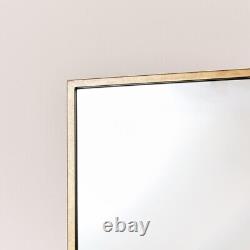 Large Gold Rectangle Mirror modern vintage antique portrait landscape decor