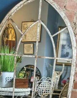 Large Gothic Arched Metal Mirror Tall Full Length Suitable for Outdoor use