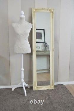 Large Ivory Antique Shabby Full Length vintage Dress Wall Mirror167cm X 46cm