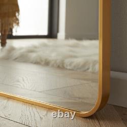 Large Leaning Mirror Full Length Gold Metal Frame Dressing Modern 180x110