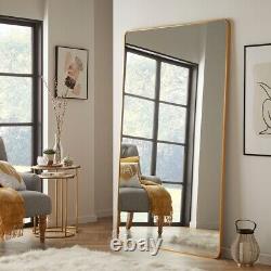 Large Leaning Mirror Full Length Gold Metal Frame Dressing Modern 180x110