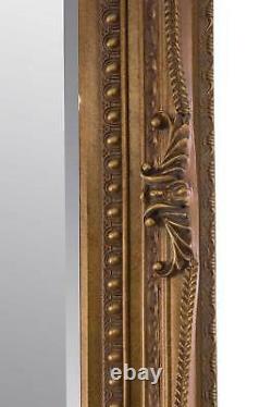 Large Louis Gold Antique Full Length Leaner Floor Wall Mirror 185cm x 123cm