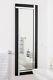 Large Mirror Black Silver Bevelled Art Deco Bathroom Wall 120cm X 40cm