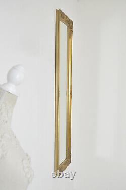 Large Mirror Classic Gold Full length Long Wall Dress 5Ft6 X 1Ft6 167cm x 46cm