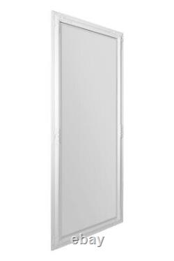 Large Mirror Full Length Classic Ornate Styled White 6ft X 2ft4 180cm X 70cm