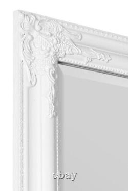 Large Mirror Full Length Classic Ornate Styled White 6ft X 2ft4 180cm X 70cm